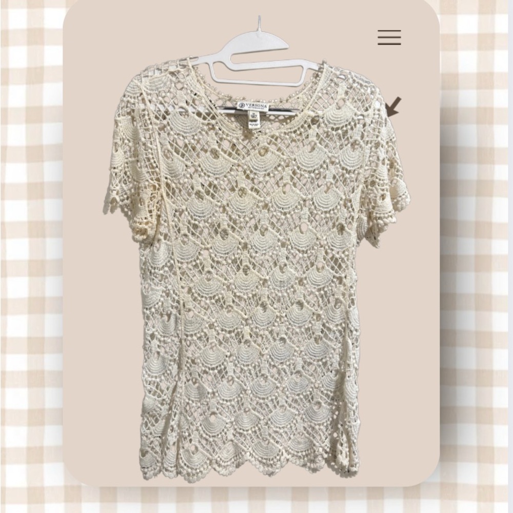 Elegant Cream Lace Top